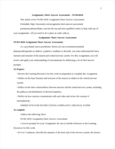 Assignment: Short Answer Assessment – page 2