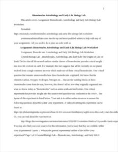 Biomolecules Astrobiology and Early Life Biology Lab – page 2