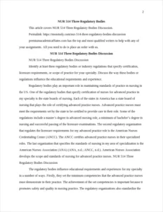 NUR 514 Three Regulatory Bodies – page 2