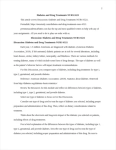 Diabetes and Drug Treatments NURS 6521 – page 2
