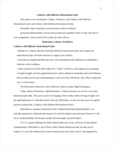 Cultures with Different Motivational Styles – page 2