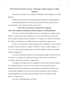 Maintaining Academic Integrity by Avoiding Plagiarism – page 2