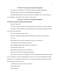 Nursing Leadership and Management – page 2