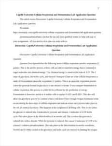 Capella University Cellular Respiration and Fermentation Lab Application Question – page 2