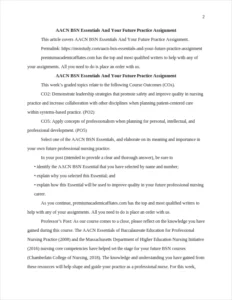 AACN BSN Essentials And Your Future Practice Assignment – page 2