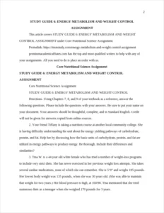 ENERGY METABOLISM AND WEIGHT CONTROL ASSIGNMENT – page 2