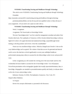 NURS6051 Transforming Nursing and Healthcare through Technology – page 2