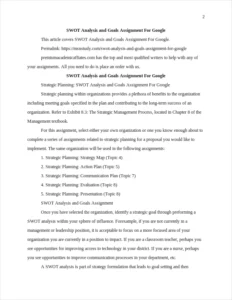 SWOT Analysis and Goals Assignment For Google – page 2