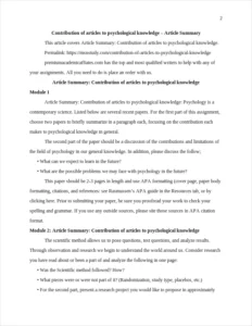 Contribution of articles to psychological knowledge – page 2