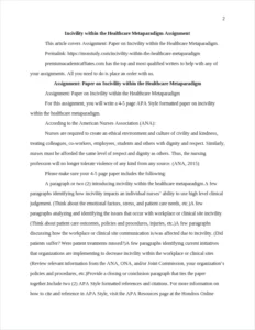 Incivility within the Healthcare Metaparadigm – page 2