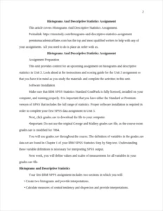 Histograms And Descriptive Statistics Assignment – page 2