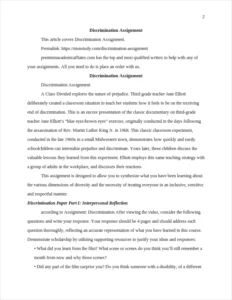 Discrimination Assignment – page 2