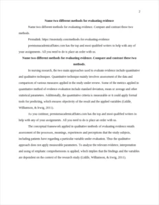 methods for evaluating evidence – page 2