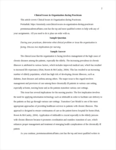 Clinical Issues in Organization during Practicum – page 2