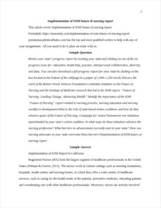Implementation of IOM future of nursing report – page 2