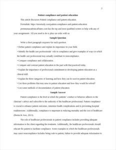 Patient compliance and patient education – page 2