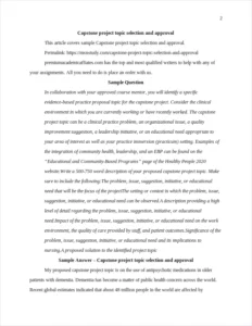 Capstone project topic selection – page 2
