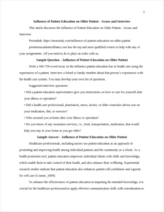 Influence of Patient Education on Older Patient – page 2