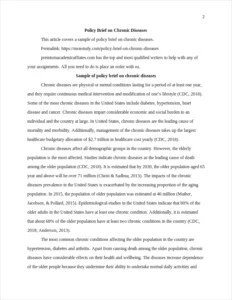 Policy Brief on Chronic Diseases – page 2