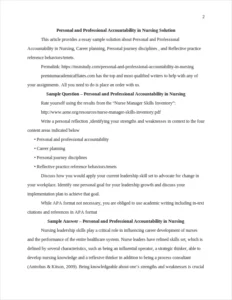 Personal and Professional Accountability in Nursing – page 2