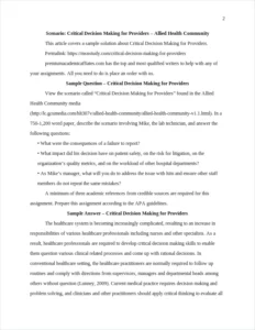 Critical Decision Making for Providers – page 2