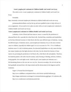 Acute Lymphocytic Leukemia In Children Health And Social Care Essay – page 2