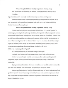 Case Study On Different Anxiety Experiences Nursing Essay – page 2