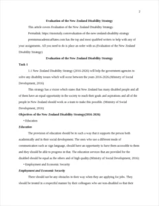 Evaluation of the New Zealand Disability Strategy – page 2