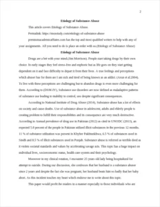 Etiology of Substance Abuse – page 2
