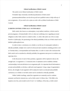 Ethical Justifications of Birth Control – page 2