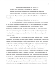 Ethical Issues with Healthcare and Tobacco Use – page 2