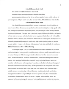 Ethical Dilemma: Brain Death – page 2