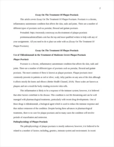Essay On The Treatment Of Plaque Psoriasis – page 2