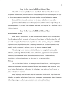 Essay On The Causes And Effects Of Heart Failure – page 2
