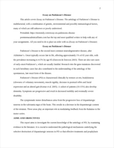 Essay on Parkinson's Disease – page 2
