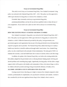 Essay on Government Drug Policy – page 2