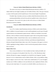Essay on Catheter Related Bloodstream Infections – page 2