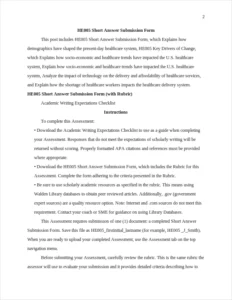 HE005 Short Answer Submission Form – page 2