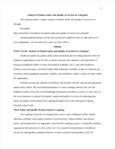 Analysis of Patient Safety and Quality of Services in a Hospital – page 2