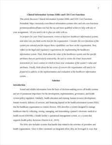 Clinical Information Systems EHRs and CDS Core Functions – page 2