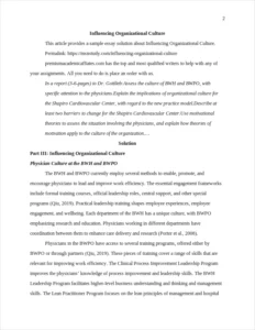 Influencing Organizational Culture – page 2