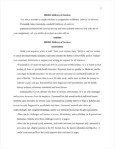 HE003: Delivery of Services – page 2
