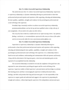 How To Achieve Successful Supervisory Relationship – page 2