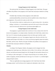 Teenage Pregnancy in the United States – page 2