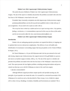 Patient Care After Laparoscopic Cholecystectomy Surgery – page 2
