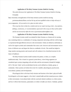 Application of The Betty Neuman Systems Model in Nursing – page 2