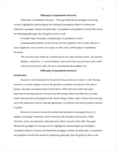 Philosophy of Quantitative Research – page 2