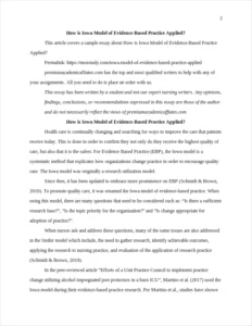 Iowa Model of Evidence-Based Practice – page 2