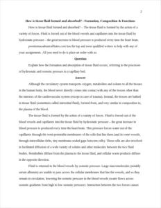 How is tissue fluid formed and absorbed? – page 2