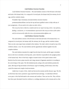 Axial Skeleton Structure Function – page 2